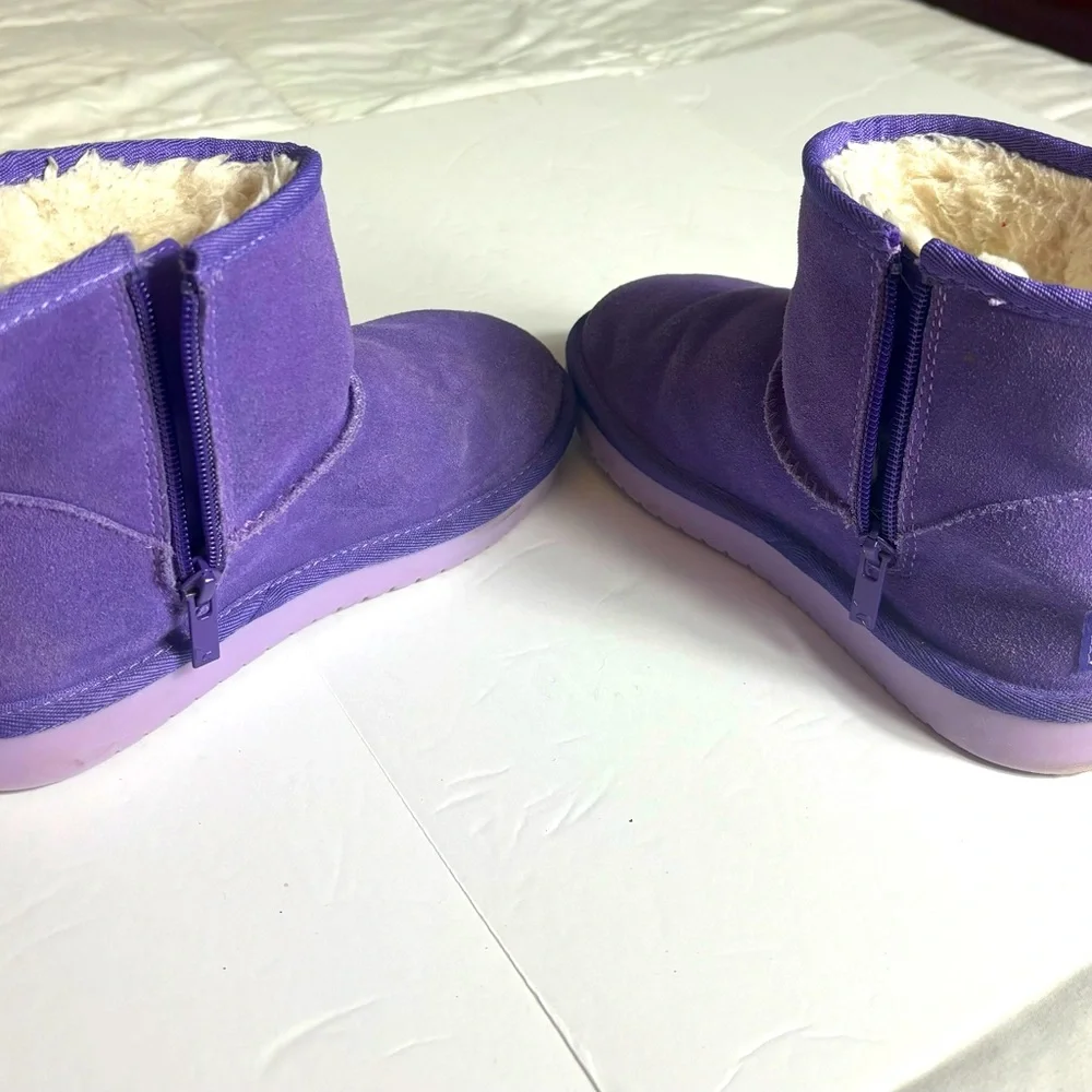 UGG |  Koolaburra by UGG girls Mini purple suede boots size 3